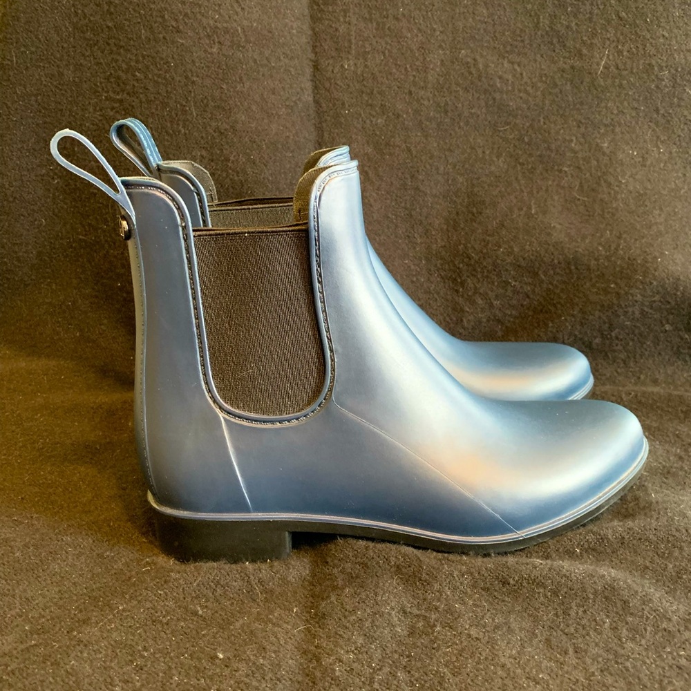 Sam Edelman Chelsea rain boots navy size 6, EUC